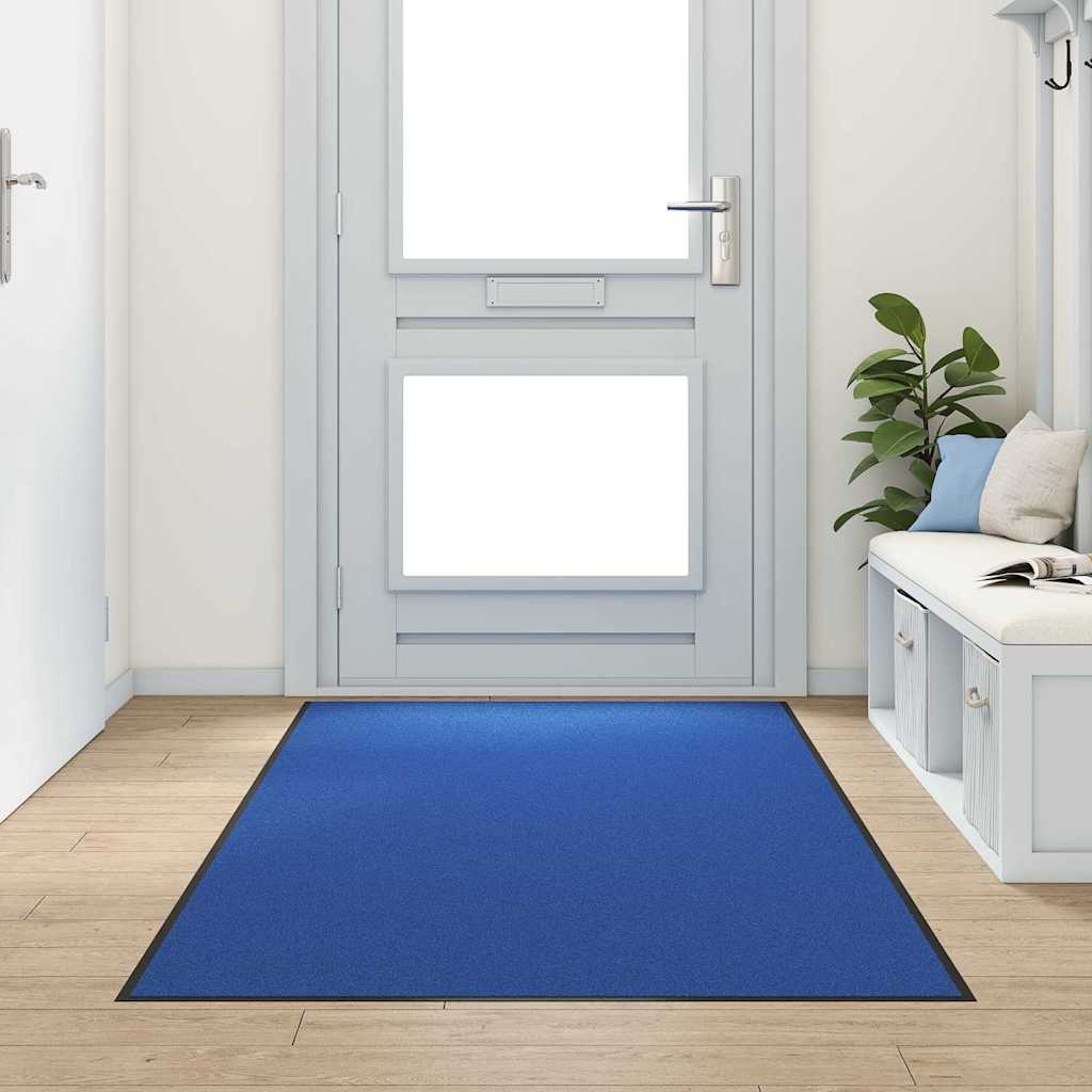 Deurmat Blauw en Zwart 120 x 250 cm 100% Polyamide is nu te koop bij PeponiXL, paradijselijk wonen!