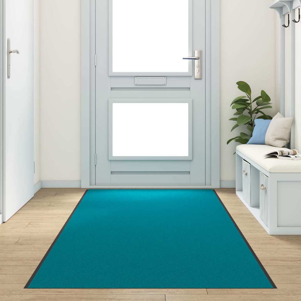 Deurmat Anders Cyaan en Zwart 120 x 400 cm Polyamide en PVC is nu te koop bij PeponiXL, paradijselijk wonen!