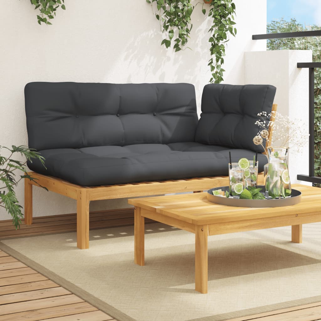 Tuinhoekbank pallet met kussens massief acaciahout is nu te koop bij PeponiXL, paradijselijk wonen!