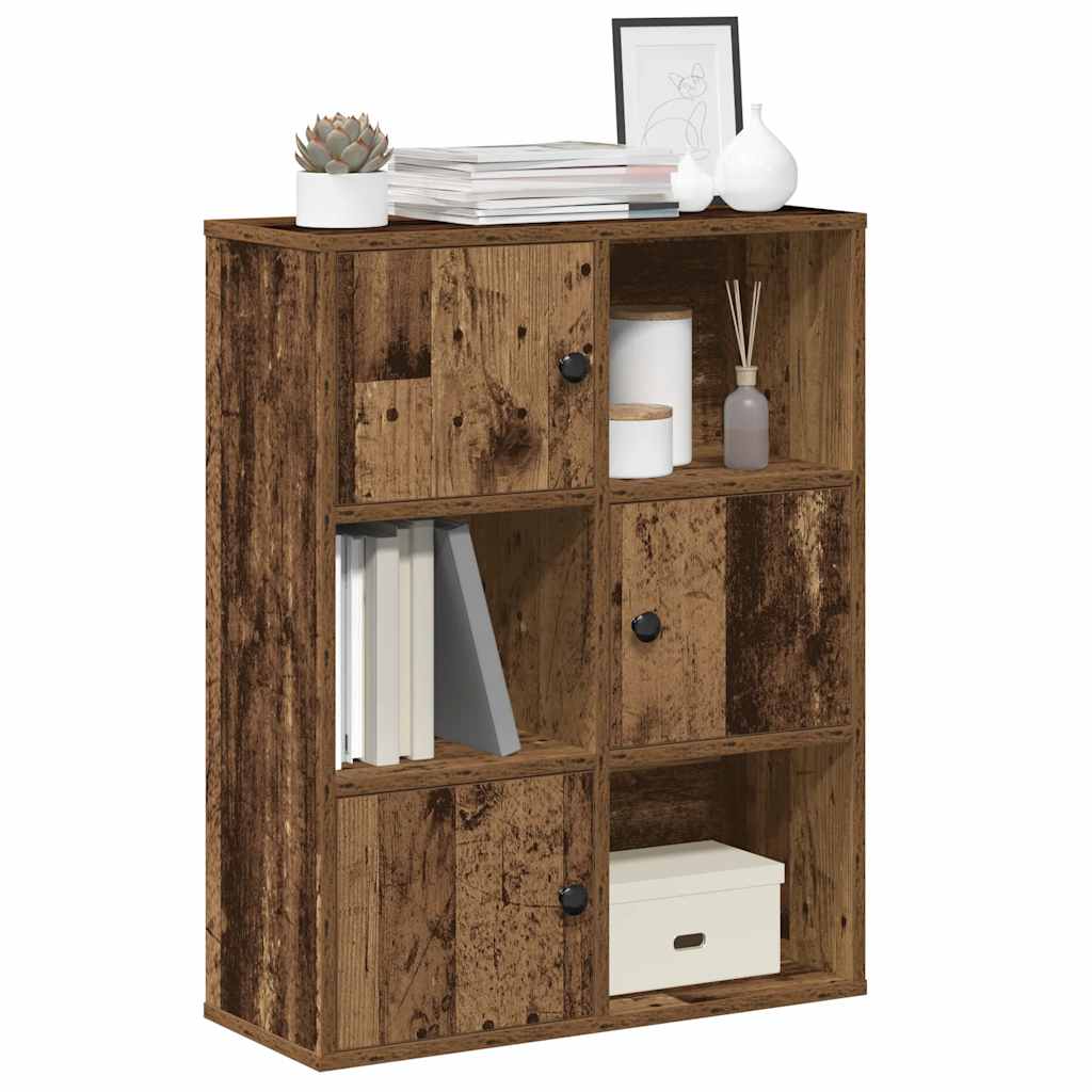 Boekenkast 60x24x76,5 cm bewerkt hout oud houtkleurig is nu te koop bij PeponiXL, paradijselijk wonen!