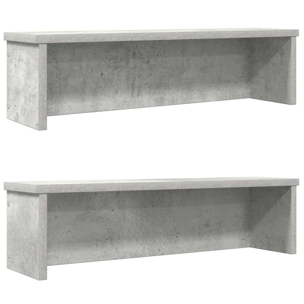 Keukenrekken stapelbaar 2 st 50x15x16 cm betongrijs is nu te koop bij PeponiXL, paradijselijk wonen!