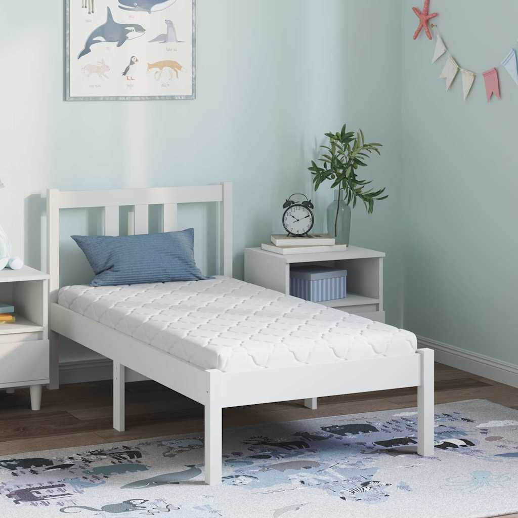 Matras Wit 70 x 140 cm Jacquard stof is nu te koop bij PeponiXL, paradijselijk wonen!