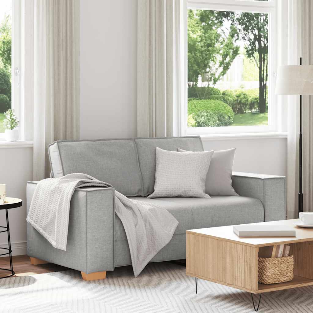 vidaXL 2-zitsbank Wolk Grijs 160x78x84 cm Stof