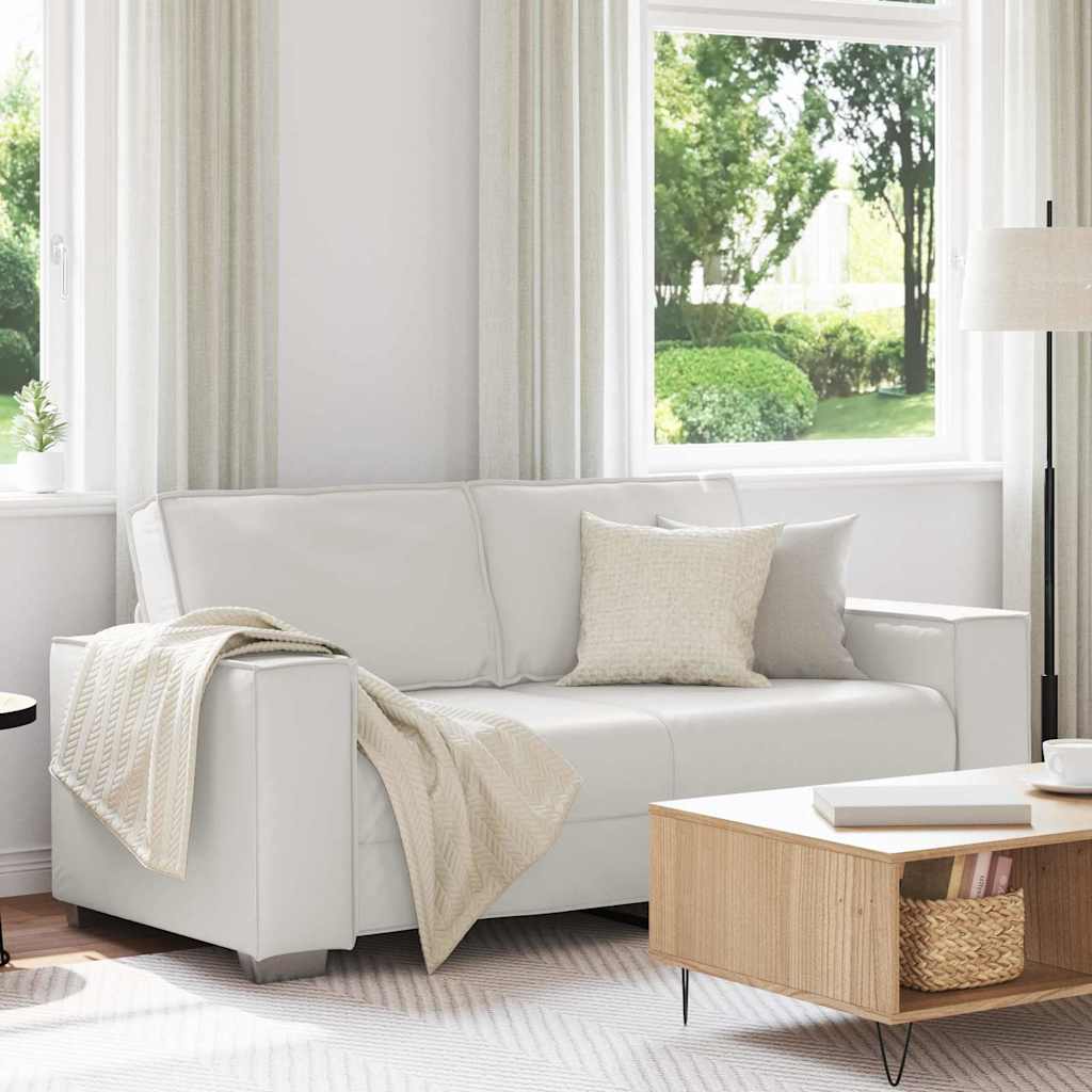 Loveseat Wit 180 cm Nep Leer is nu te koop bij PeponiXL, paradijselijk wonen!