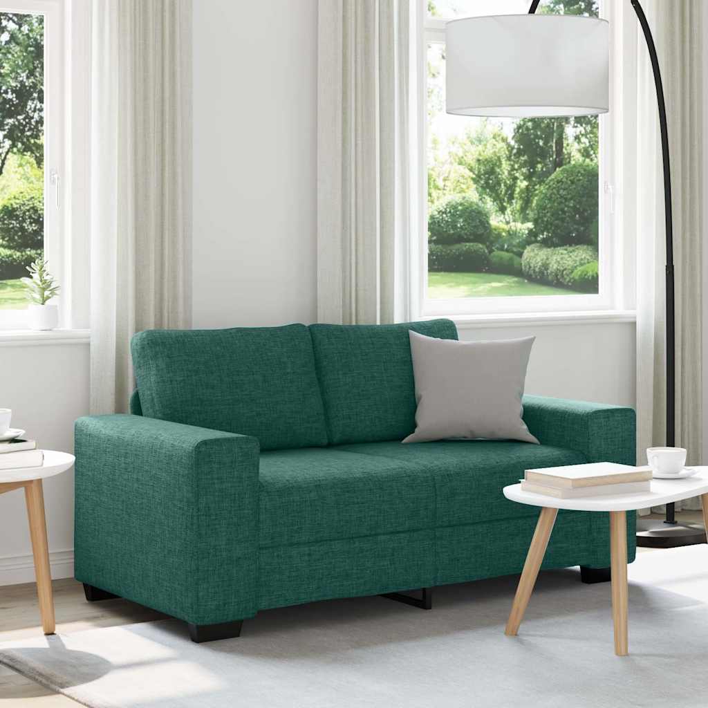 2-zitsbank donkergroen 160x77x82 cm stof is nu te koop bij PeponiXL, paradijselijk wonen!