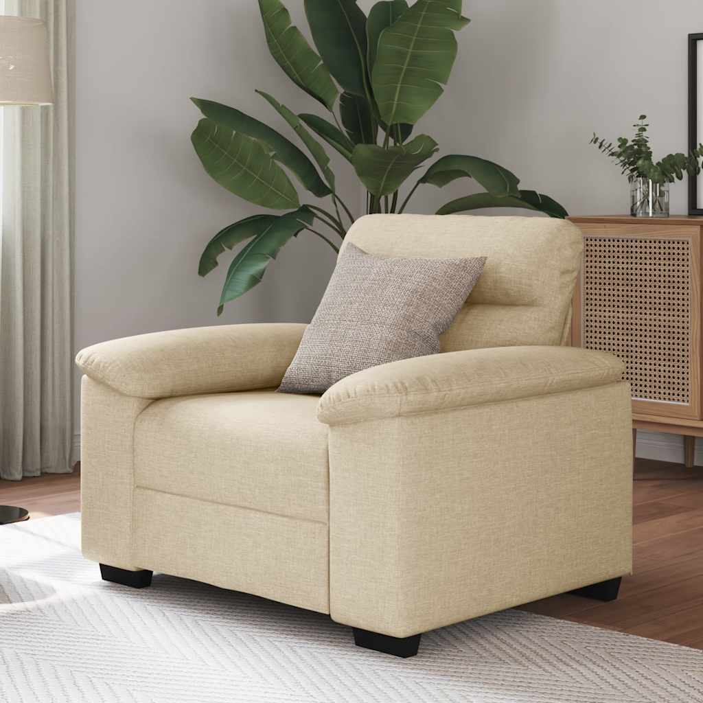 Sofastoel Crème 100x81x84 cm Stof is nu te koop bij PeponiXL, paradijselijk wonen!