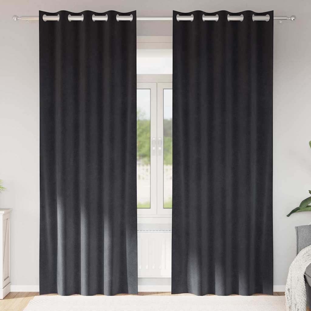 Verduisterende gordijnen 2 pcs Donkergrijs 140 x 260 cm Fluweel is nu te koop bij PeponiXL, paradijselijk wonen!