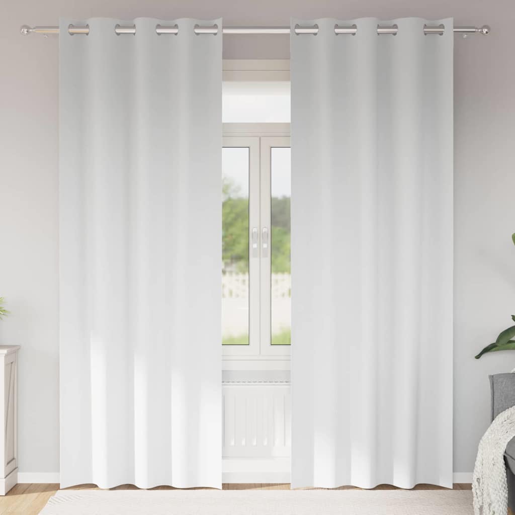 Zwart-out Gordijnen met Ringen 2 pcs Puur Wit 260 x 140 cm is nu te koop bij PeponiXL, paradijselijk wonen!