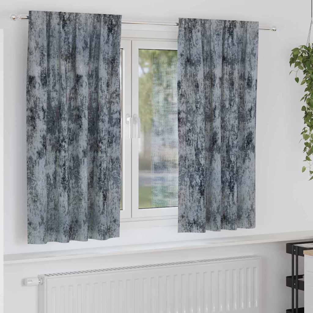 Velvet Gordijnen 2 pcs Zilvergrijs 175 x 140 cm Fluweel is nu te koop bij PeponiXL, paradijselijk wonen!