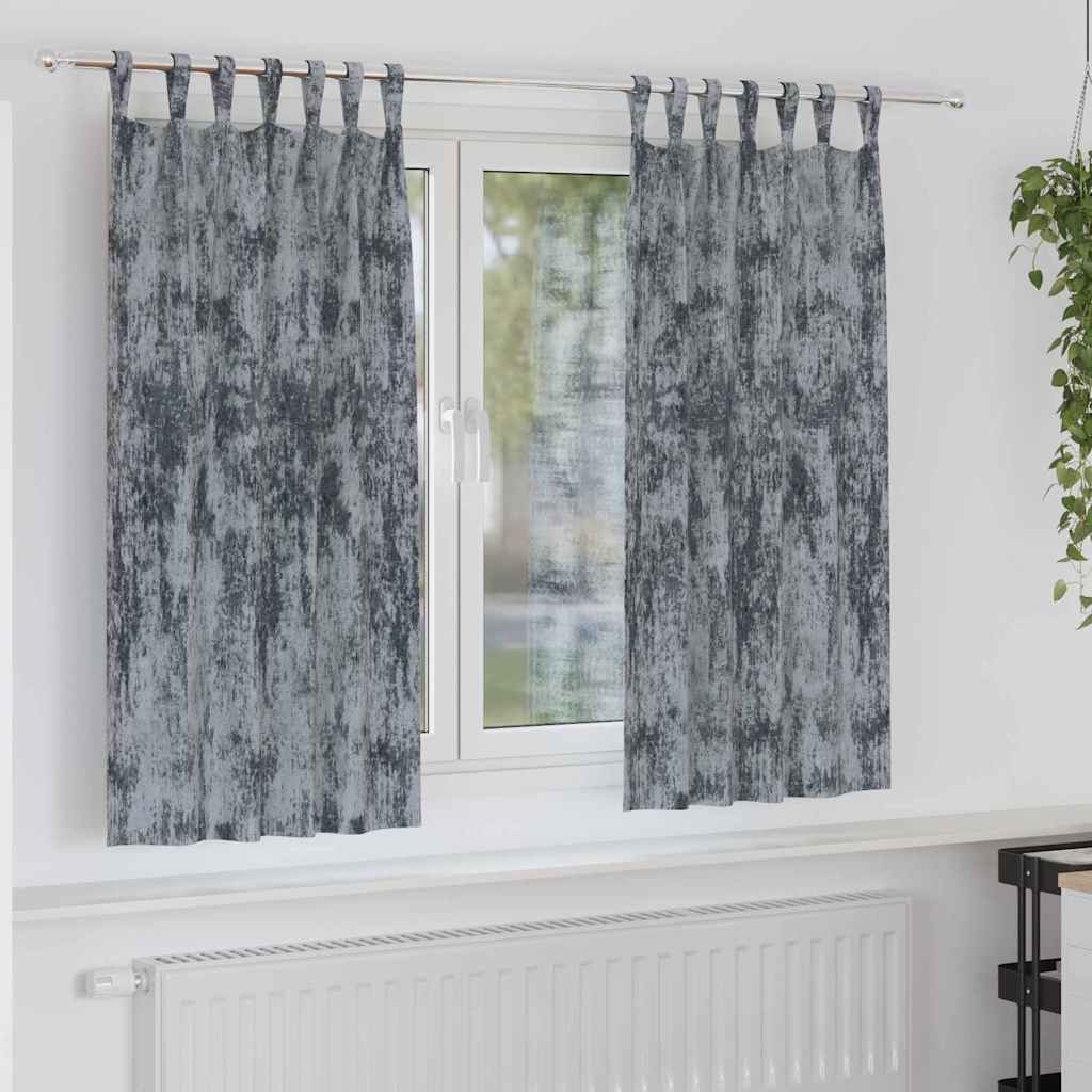 Velvet Gordijnen 2 pcs Zilvergrijs 175 x 140 cm Fluweel is nu te koop bij PeponiXL, paradijselijk wonen!