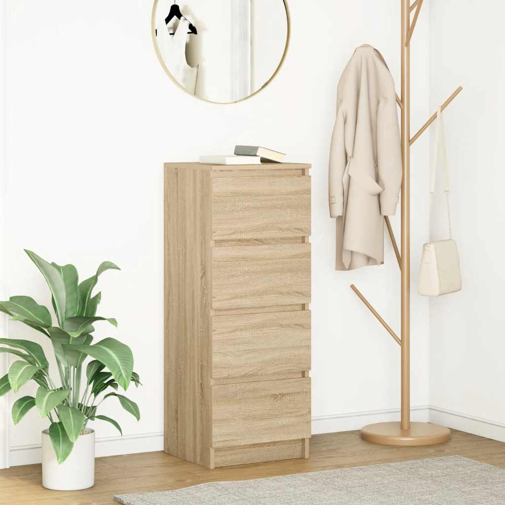 Dressoir 37,5x35x99 cm spaanplaat sonoma eikenkleurig is nu te koop bij PeponiXL, paradijselijk wonen!