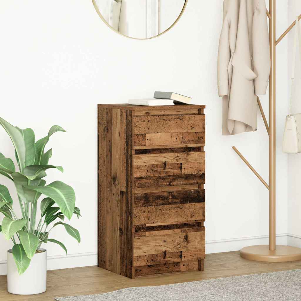 Dressoir 37,5x35x76 cm bewerkt hout oud houtkleurig is nu te koop bij PeponiXL, paradijselijk wonen!