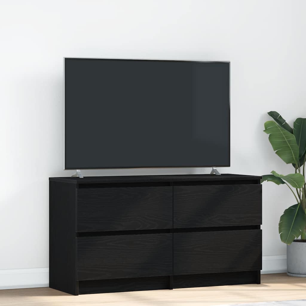 Tv-meubel 100x35x54 cm bewerkt hout zwart is nu te koop bij PeponiXL, paradijselijk wonen!