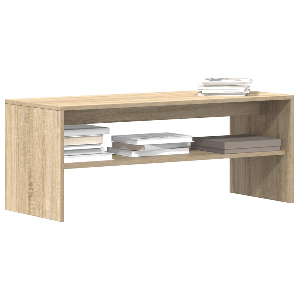 Tv-meubel 100x40x40 cm bewerkt hout sonoma eikenkleurig is nu te koop bij PeponiXL, paradijselijk wonen!