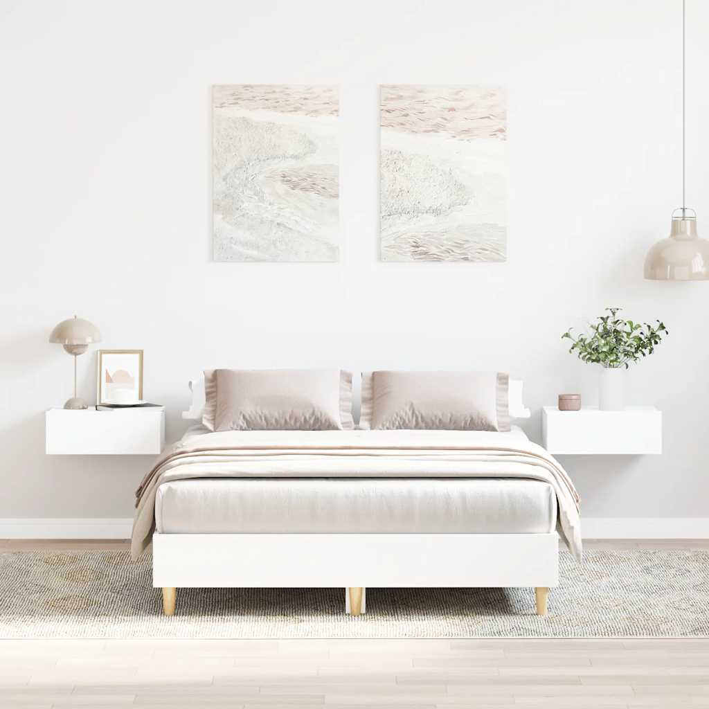 Bedframe zonder matras 120x200 cm spaanplaat wit is nu te koop bij PeponiXL, paradijselijk wonen!