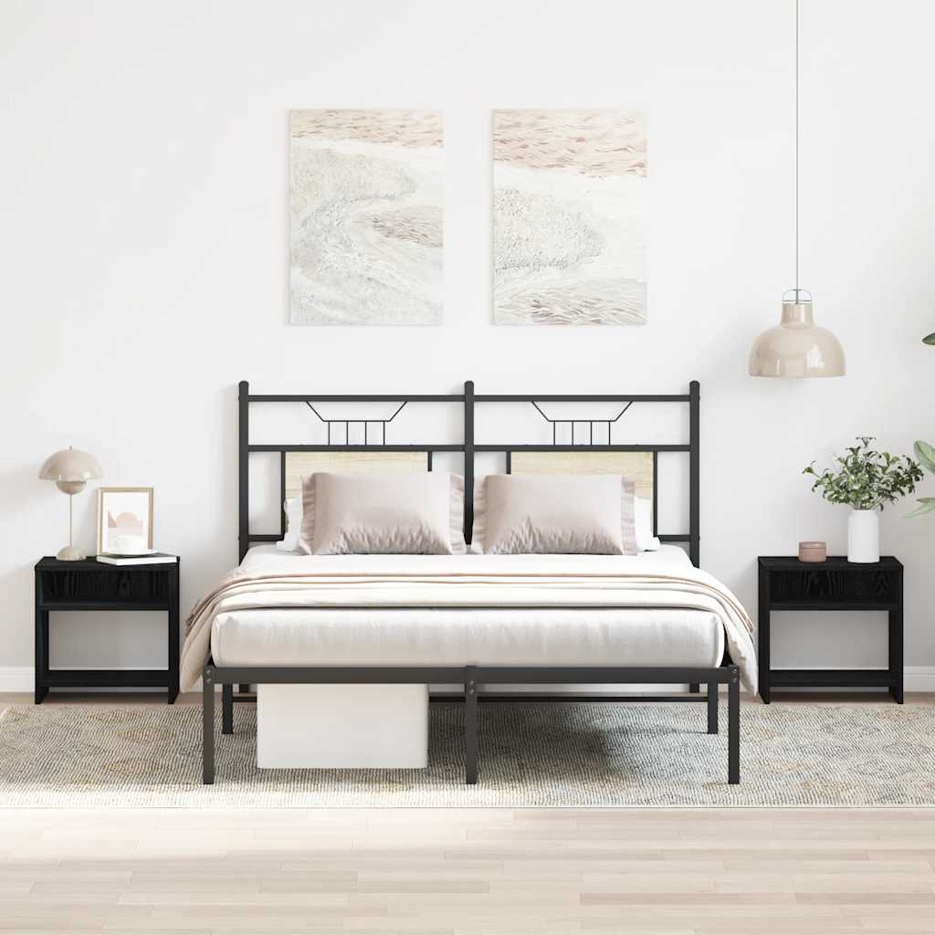 Nachtkastjes 2 st 40x30x40 cm spaanplaat zwart eikenkleurig is nu te koop bij PeponiXL, paradijselijk wonen!