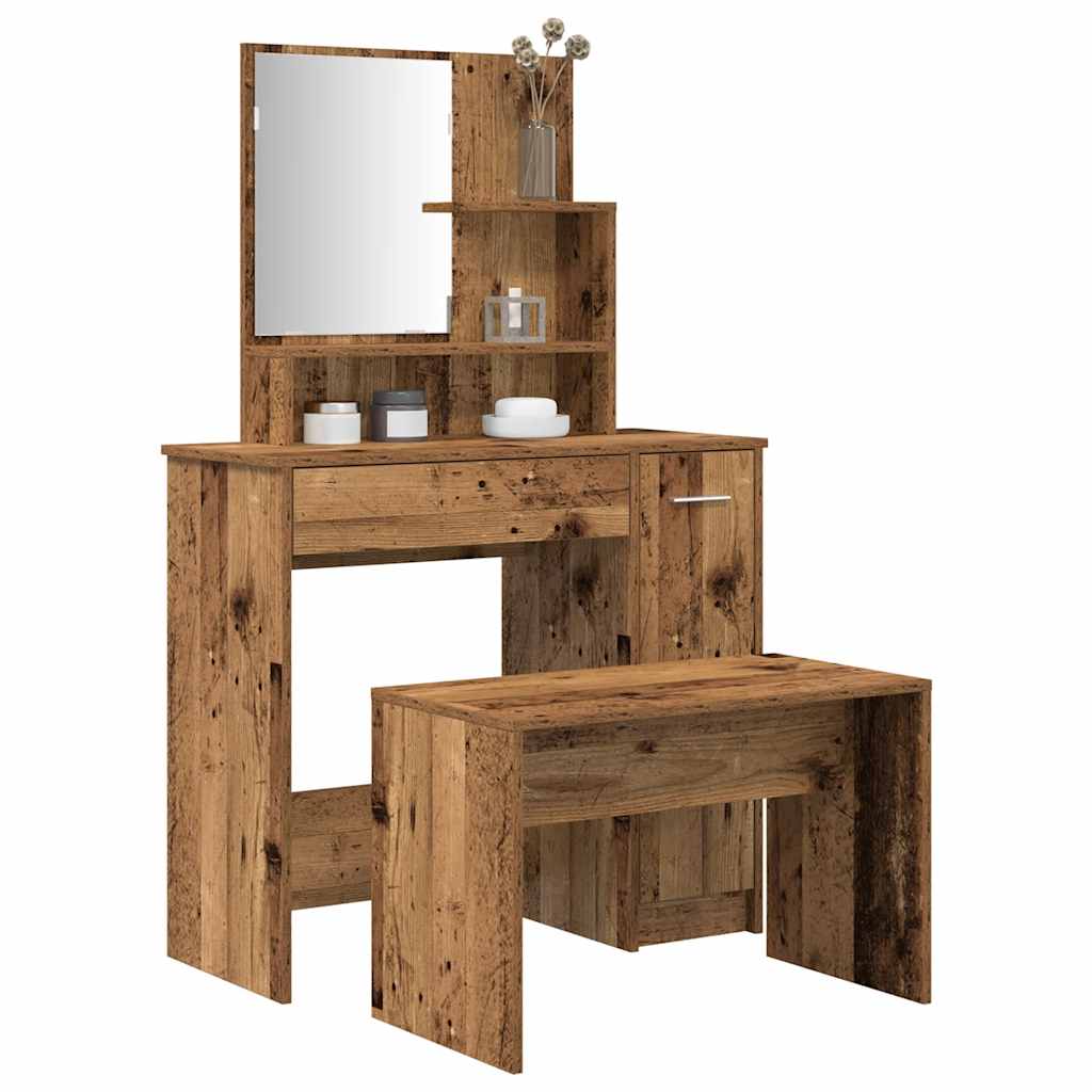 Kaptafelset bewerkt hout oud houtkleurig is nu te koop bij PeponiXL, paradijselijk wonen!