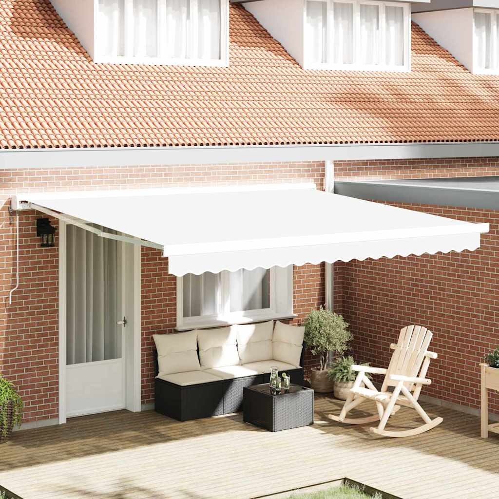 Vervangingsdoek voor zonnescherm Wit 4 × 3,5 m Polyester is nu te koop bij PeponiXL, paradijselijk wonen!