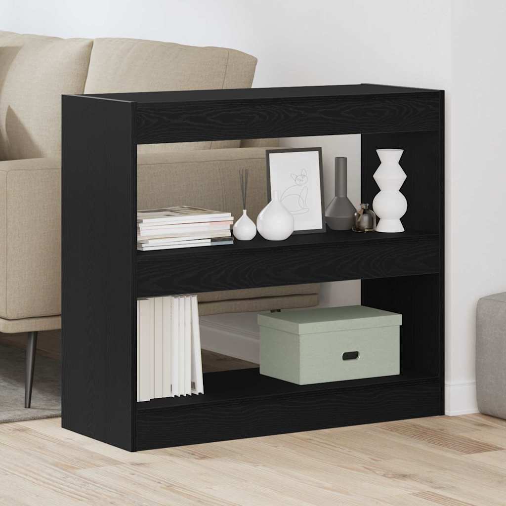 Boekenkast 2 pcs Zwart Eiken 80 x 30 x 72 cm Bewerkt hout is nu te koop bij PeponiXL, paradijselijk wonen!