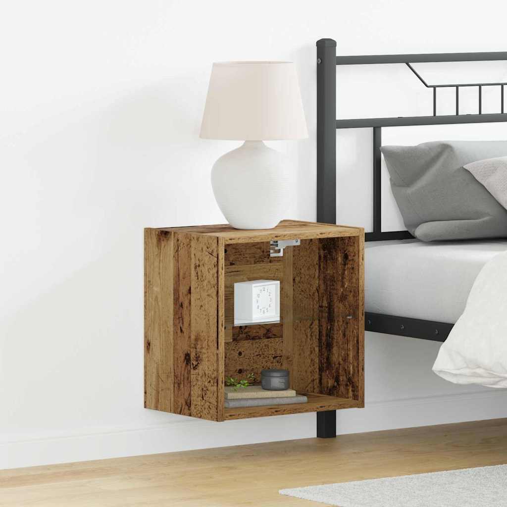Wandplank met LED-verlichting 2 pcs Bruin 40 x 28,5 x 40 cm is nu te koop bij PeponiXL, paradijselijk wonen!
