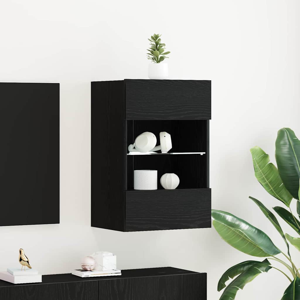 Tv-meubelset Zwart 40 x 30 x 60,5 cm Bewerkt hout is nu te koop bij PeponiXL, paradijselijk wonen!