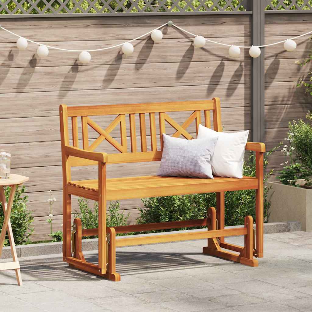 Tuin Glider Bank Naturel 110 x 59 x 97 cm Massief Acaciahout is nu te koop bij PeponiXL, paradijselijk wonen!