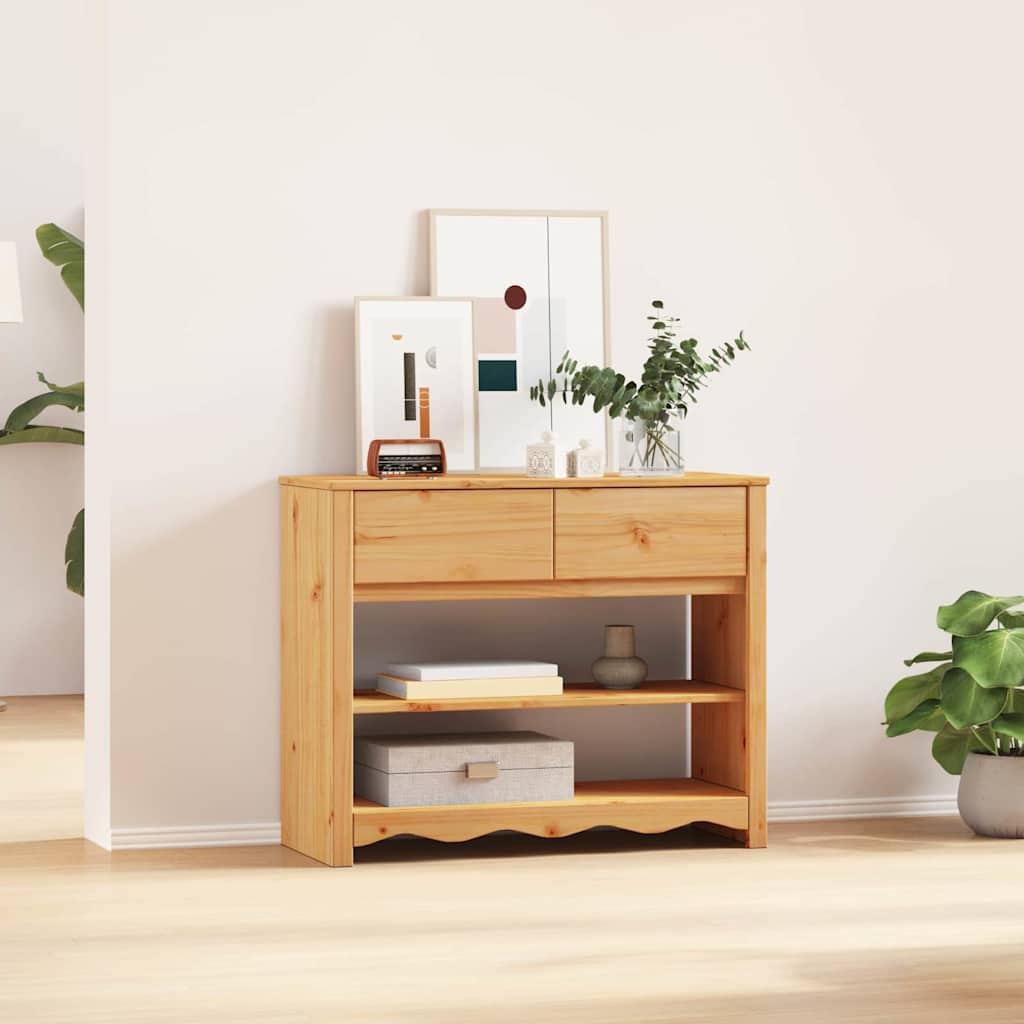 Wandtafel Drammen Eiken 89,5 x 37 x 73 cm Massief grenenhout is nu te koop bij PeponiXL, paradijselijk wonen!