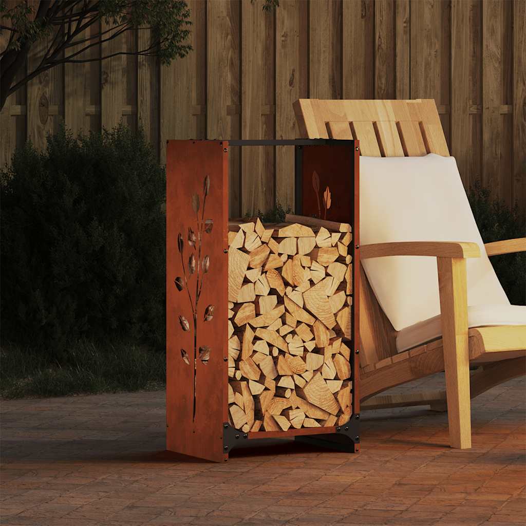 Brandhoutrek 40x30x80 cm weervast staal is nu te koop bij PeponiXL, paradijselijk wonen!