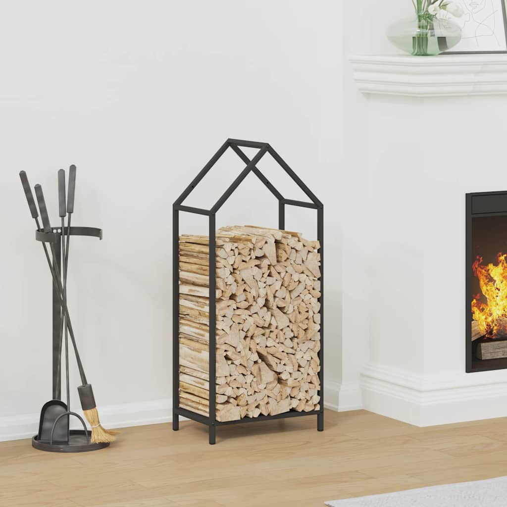 Brandhoutrek 40x25x90 cm koudgewalst staal zwart is nu te koop bij PeponiXL, paradijselijk wonen!