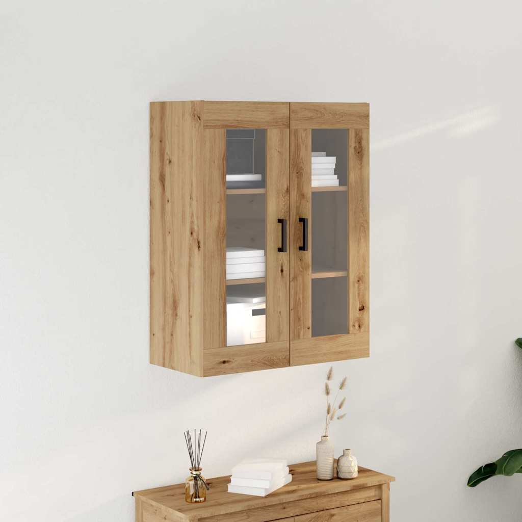 Wandkast Artisan Eiken 69,5 x 34 x 90 cm Bewerkt hout is nu te koop bij PeponiXL, paradijselijk wonen!