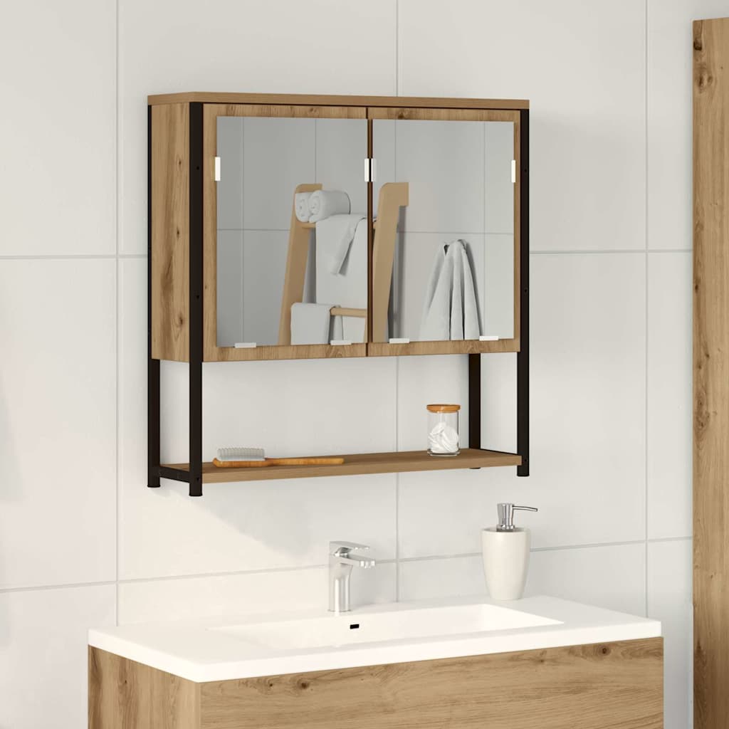 Spiegelkast Artisan Eiken 60 x 16 x 60 cm Bewerkt hout is nu te koop bij PeponiXL, paradijselijk wonen!