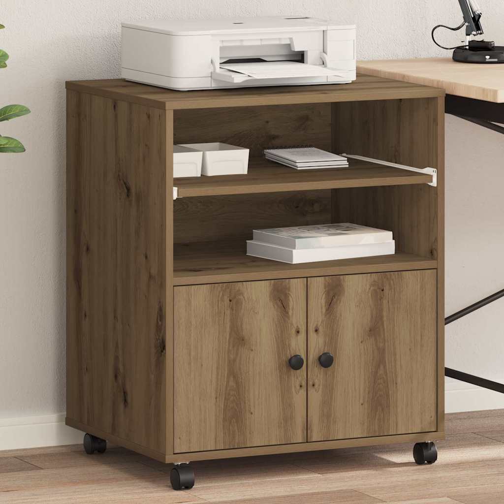 Printerstand Artisan Eiken 60 x 48 x 74 cm Bewerkt hout is nu te koop bij PeponiXL, paradijselijk wonen!