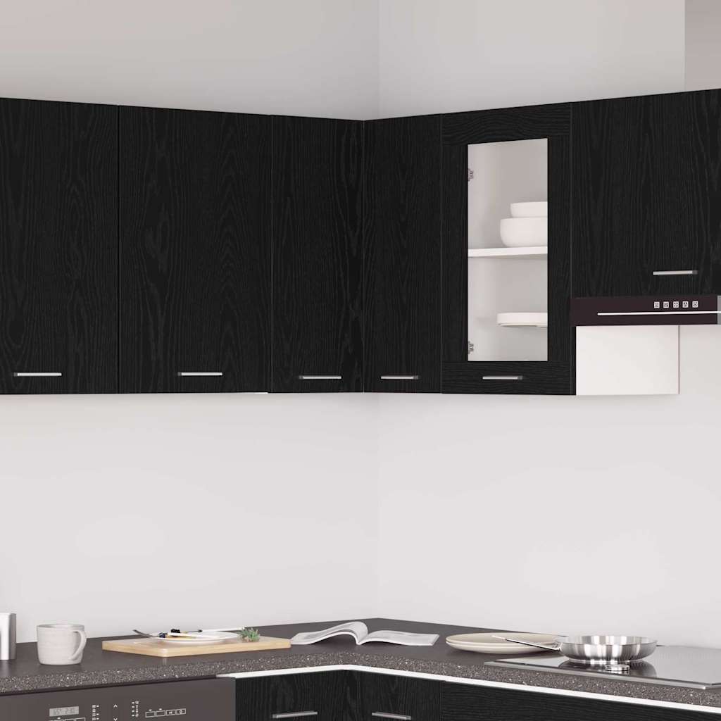 Hangkast Lyon Zwart Eiken 57 x 57 x 60 cm Bewerkt hout is nu te koop bij PeponiXL, paradijselijk wonen!