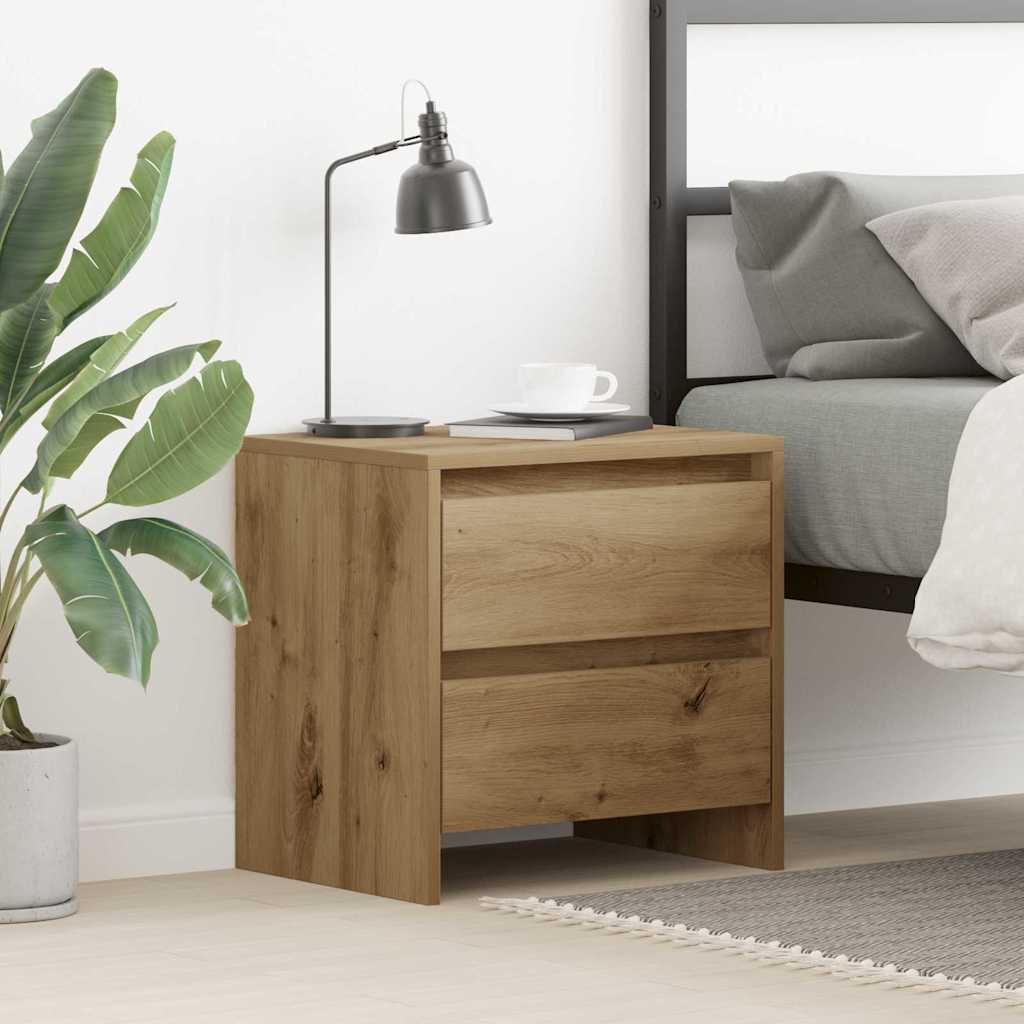 Nachtkastje Artisan Eiken 45 x 34 x 44,5 cm Bewerkt hout is nu te koop bij PeponiXL, paradijselijk wonen!