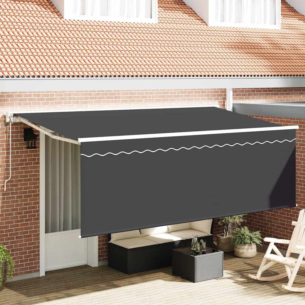 Inklapbaar Zonnescherm Antraciet 350 x 200 cm is nu te koop bij PeponiXL, paradijselijk wonen!