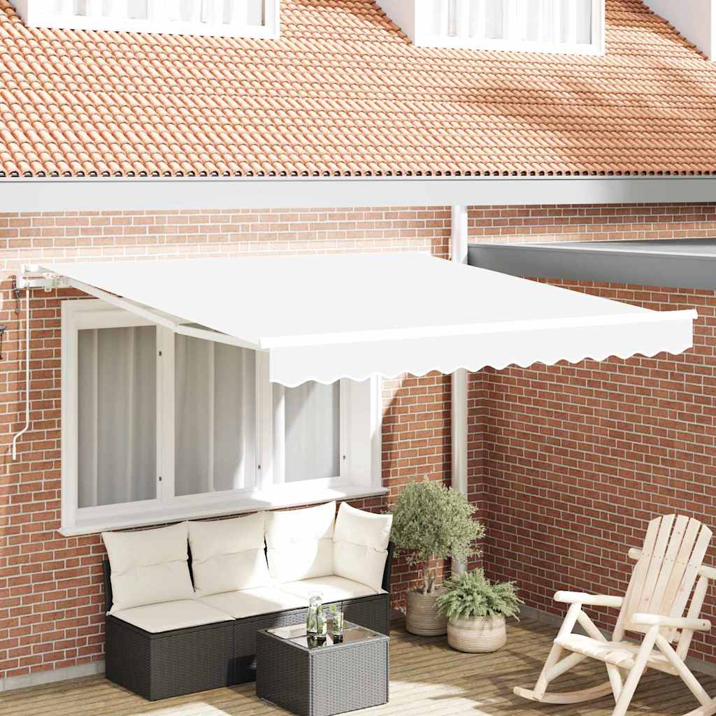 Elektrisch Uittrekbaar Zonnescherm Wit 300 x 250 cm is nu te koop bij PeponiXL, paradijselijk wonen!