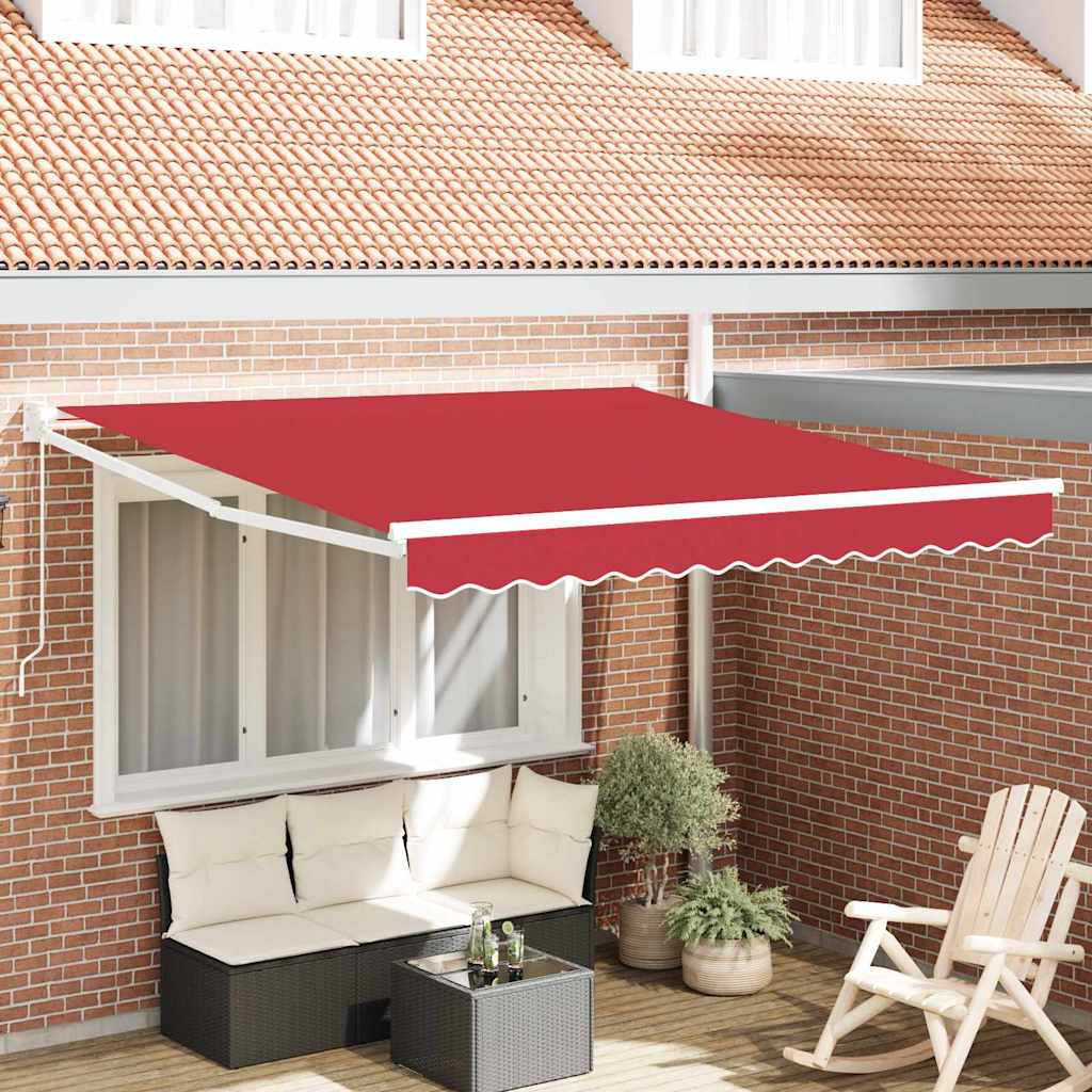 Inklapbaar Zonnescherm Rood 300 x 250 cm Polyester en Aluminium is nu te koop bij PeponiXL, paradijselijk wonen!