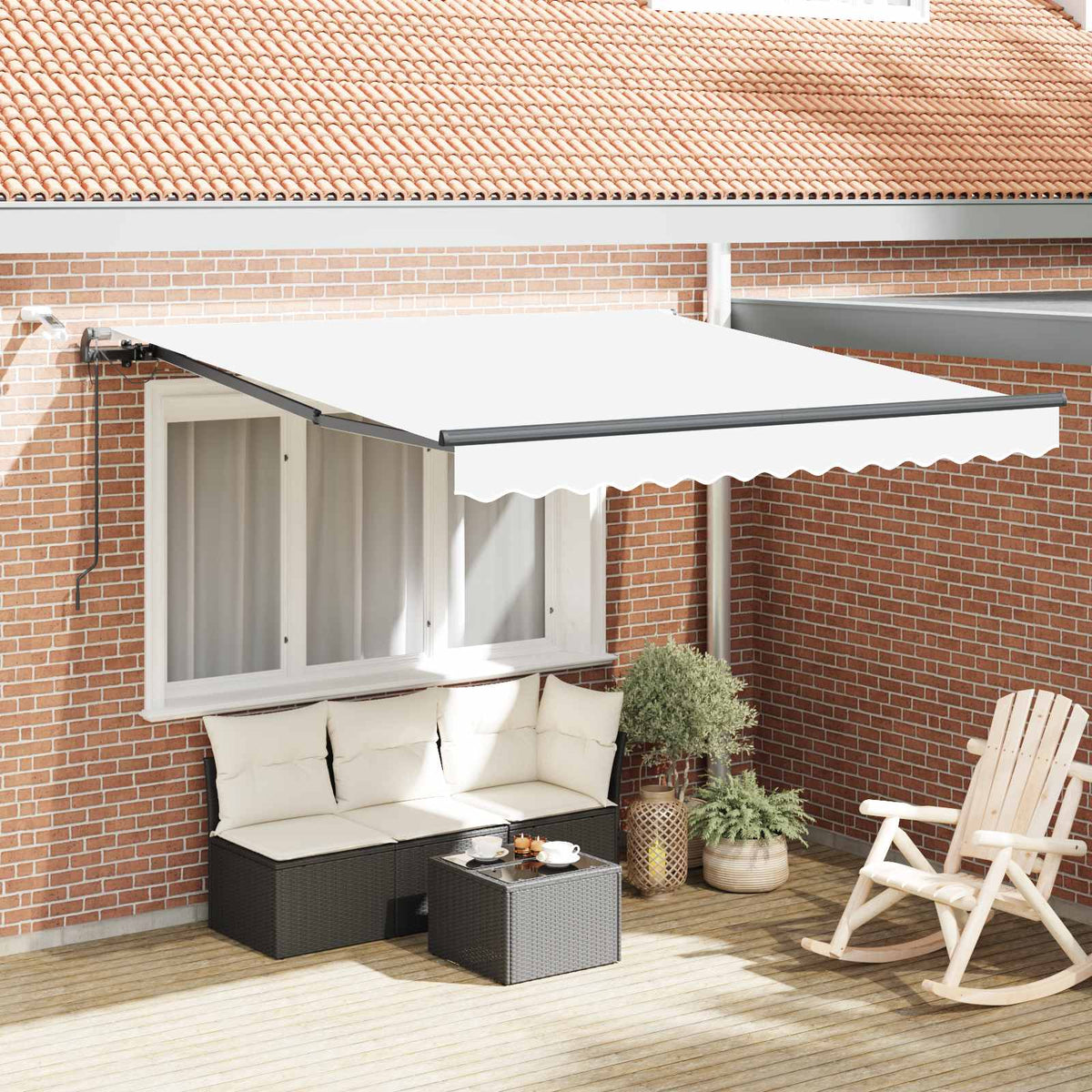 Luifeldoek met Wit 350 x 250 cm Polyester is nu te koop bij PeponiXL, paradijselijk wonen!