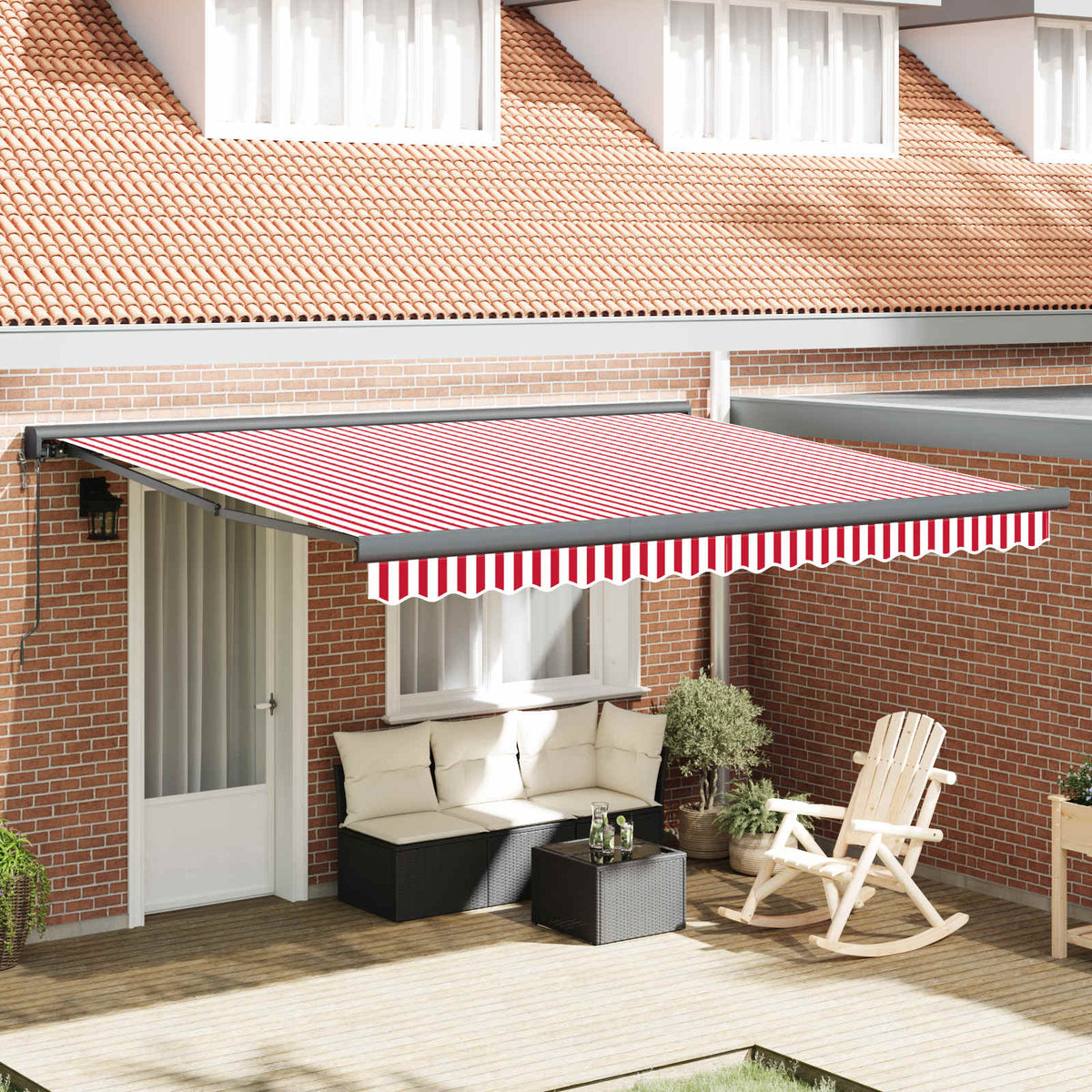 Markies Rood en Wit 400 × 300 cm Polyester en Aluminium is nu te koop bij PeponiXL, paradijselijk wonen!