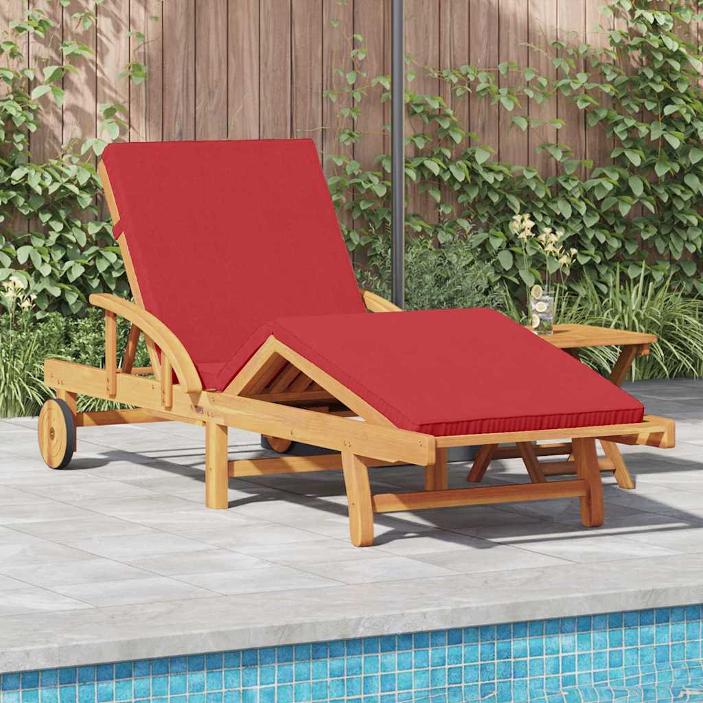 Ligstoel 2 pcs Rood 200 x 67 x 84 cm Massief Acaciahout is nu te koop bij PeponiXL, paradijselijk wonen!