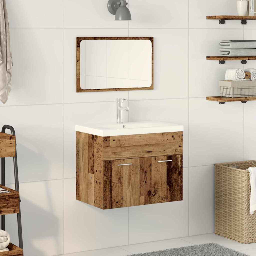 Badkamerkast met opslag Oudhout 60 x 38,5 x 46 cm Bewerkt hout is nu te koop bij PeponiXL, paradijselijk wonen!
