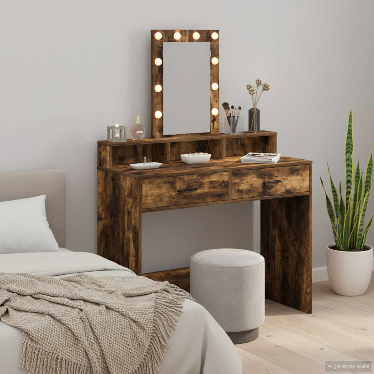 Plafondtafel met lade Bruin 100 x 41 x 140 cm Bewerkt hout is nu te koop bij PeponiXL, paradijselijk wonen!