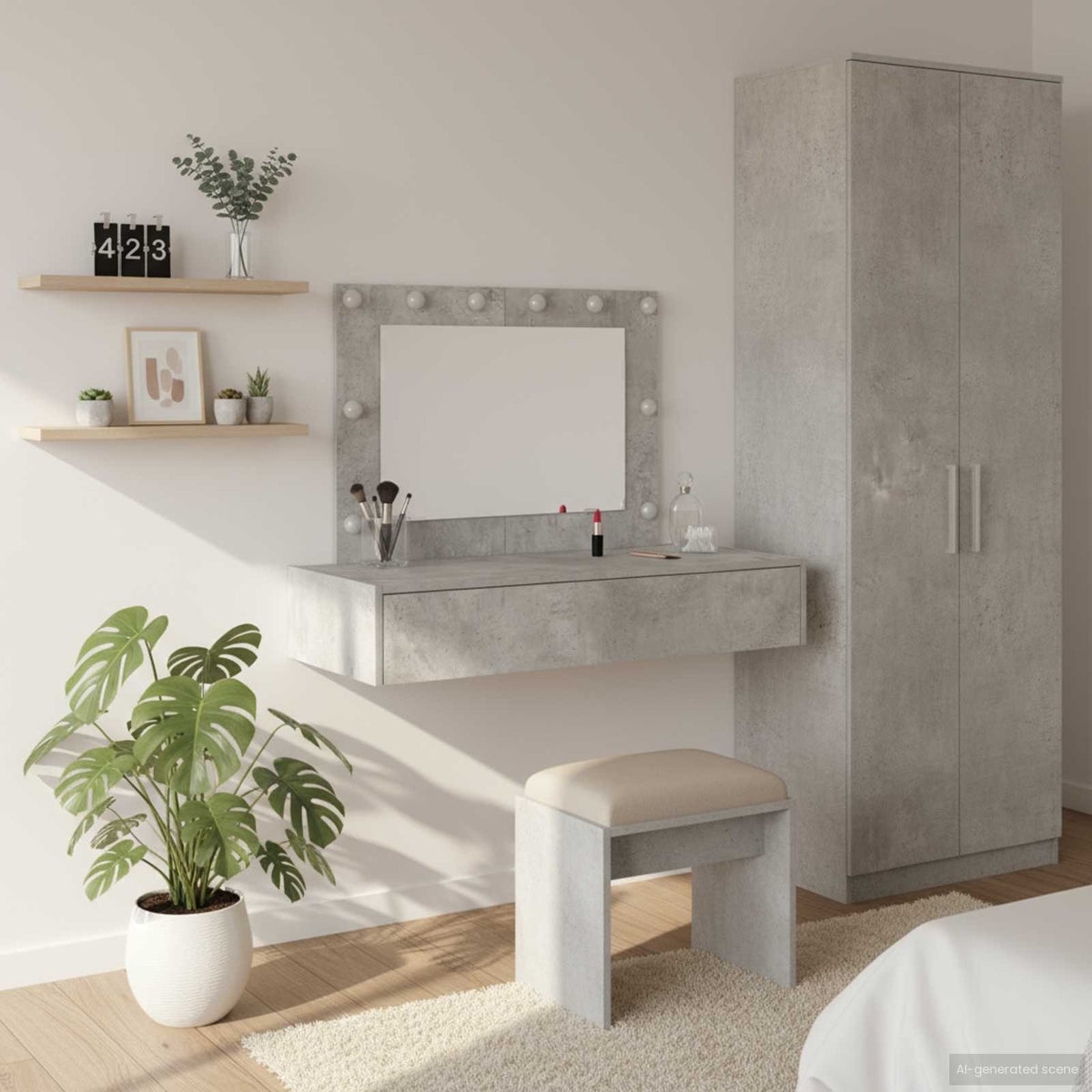 Plafondtafel met lade Grijs 100 x 40 x 70 cm Bewerkt hout is nu te koop bij PeponiXL, paradijselijk wonen!