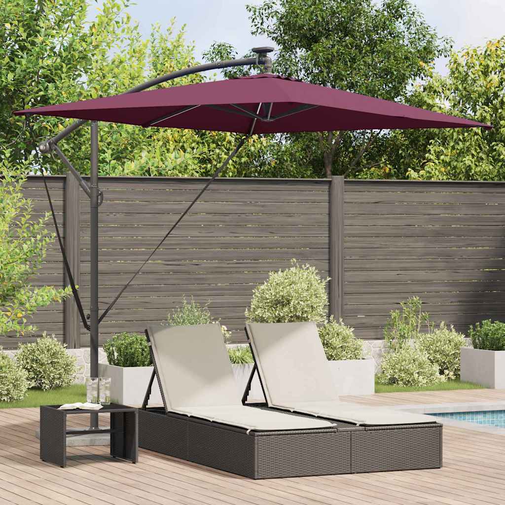 Parasol Bordeaux Rood 294 x 200 x 270 cm Polyester en Aluminium is nu te koop bij PeponiXL, paradijselijk wonen!