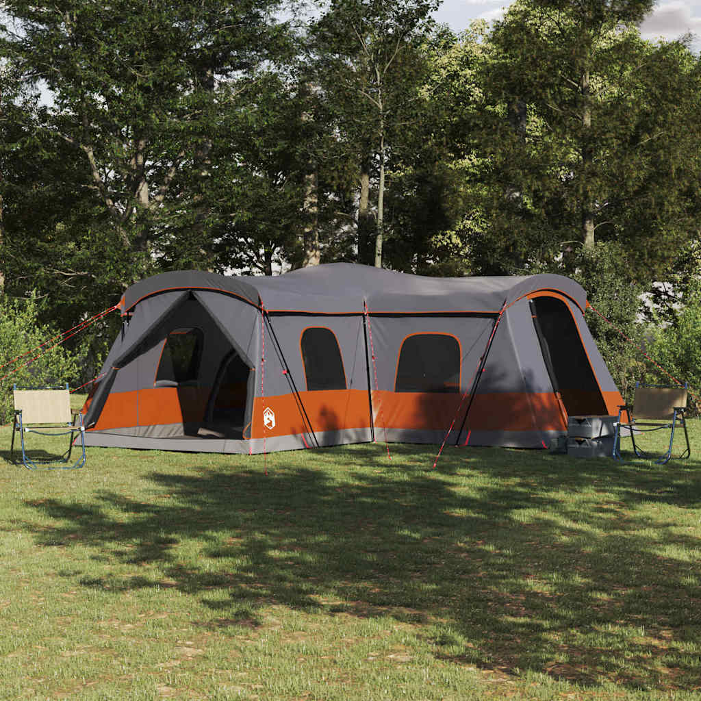 Tent voor 16 personen Grijs en Oranje 680 x 510 x 210 cm is nu te koop bij PeponiXL, paradijselijk wonen!
