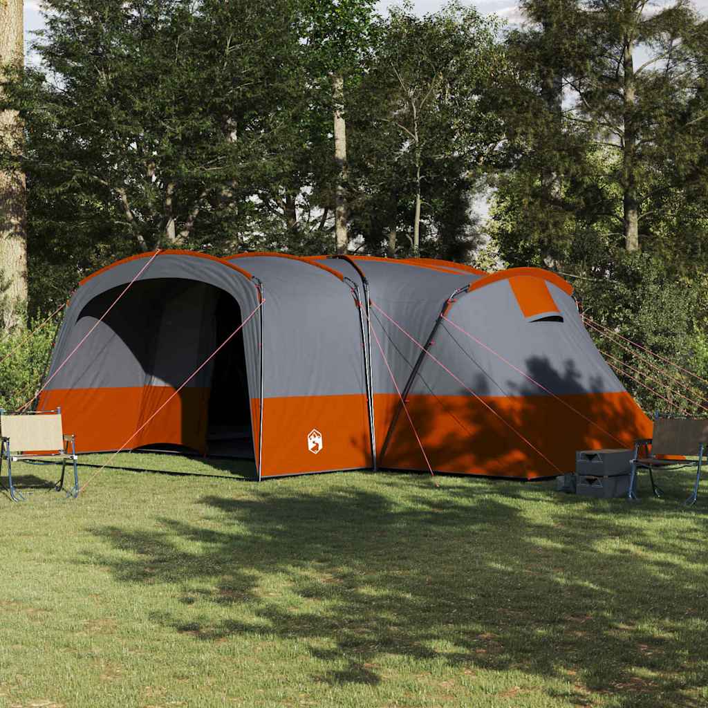 Familietent voor 12 Personen Grijs en Oranje 760 x 645 x 230 cm is nu te koop bij PeponiXL, paradijselijk wonen!