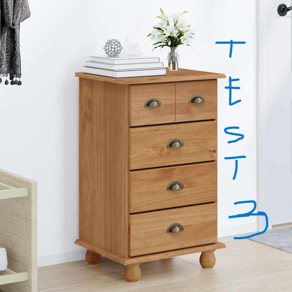 Ladekast ASKIM Bruin 45,8 x 40 x 79 cm Massief grenenhout is nu te koop bij PeponiXL, paradijselijk wonen!