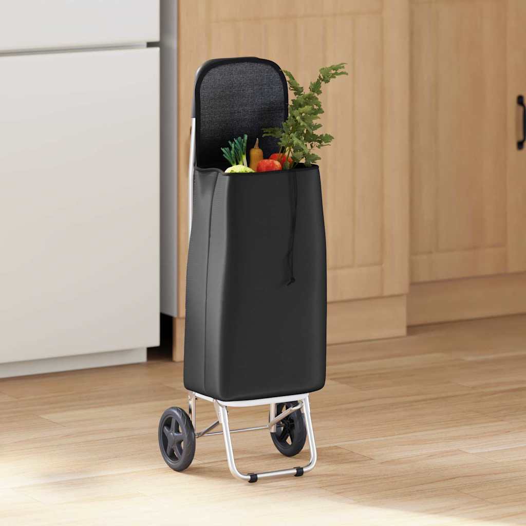 Winkel trolley Zwart 35 x 28 x 92 cm Oxford stof is nu te koop bij PeponiXL, paradijselijk wonen!
