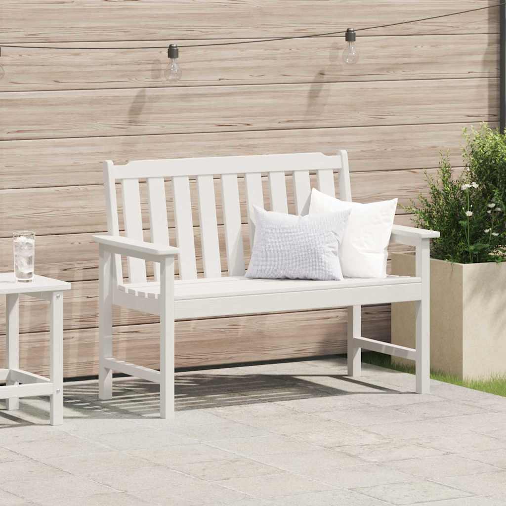 Tuinbank Wit 120 x 59 x 88 cm HDPE is nu te koop bij PeponiXL, paradijselijk wonen!