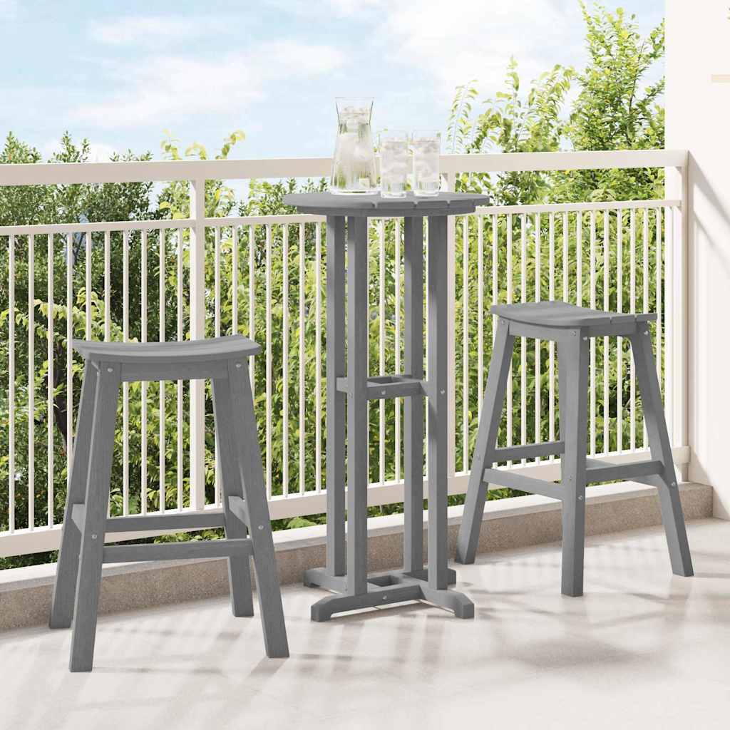 Barkruk 2 pcs Lichtgrijs 52 x 43 x 73,5 cm HDPE is nu te koop bij PeponiXL, paradijselijk wonen!